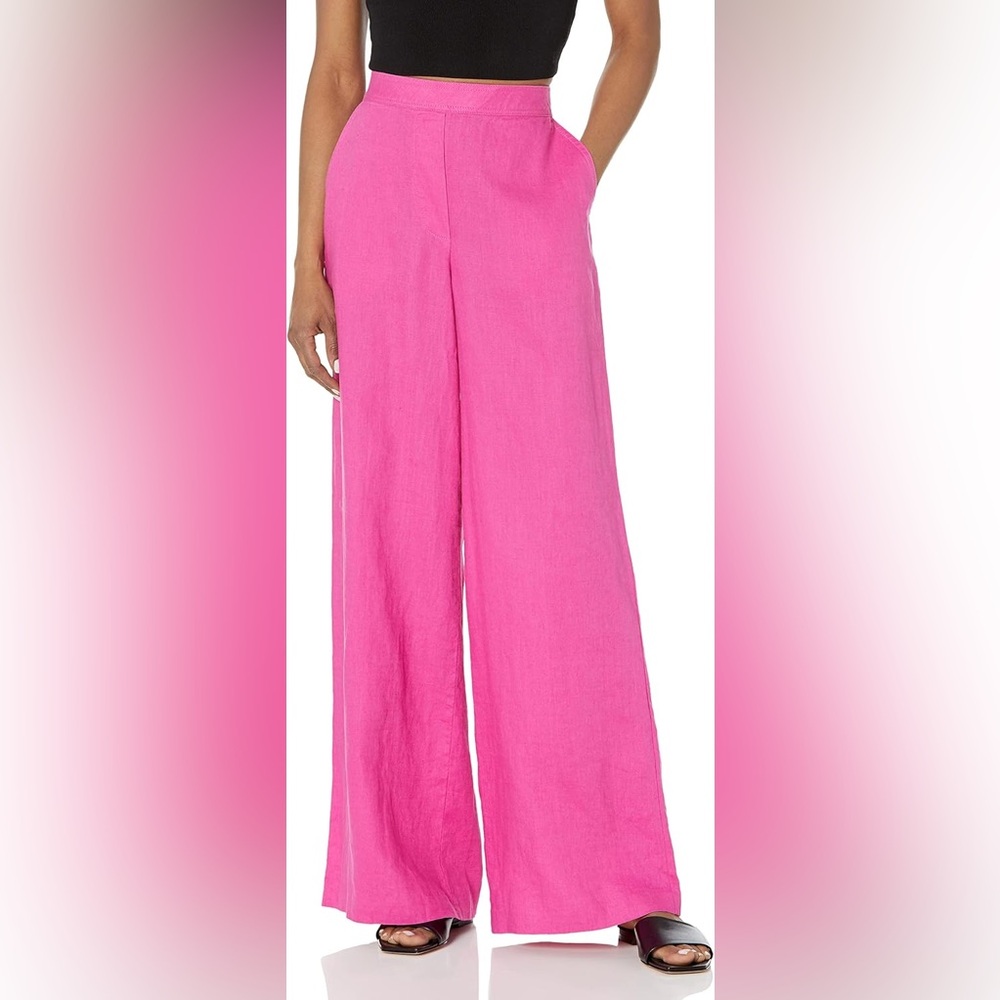 Trina Turk Vibrant Pink Wide Leg Trousers